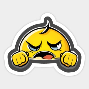 Yellow irritated Sticker